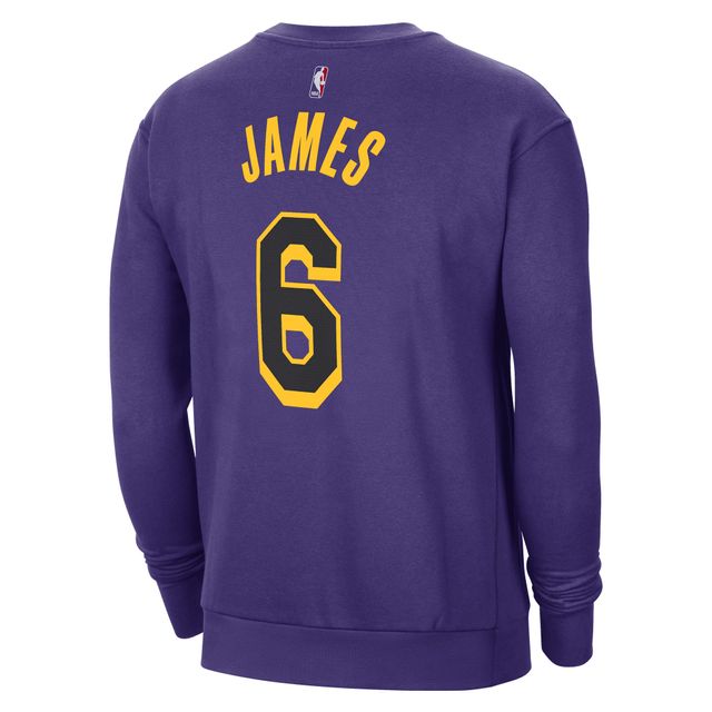 Sweat-shirt avec nom et numéro Jordan Brand LeBron James pour homme Los Angeles Lakers Statement, violet