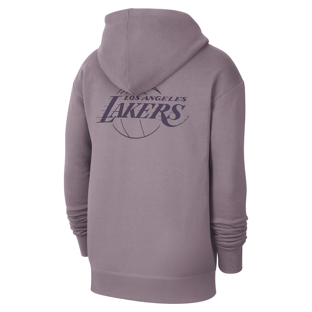 Men's Jordan Brand Purple Los Angeles Lakers Courtside Statement Edition Pullover Hoodie