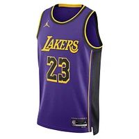 Men's Jordan Brand  Purple Los Angeles Lakers Swingman Replica Jersey - Statement Edition