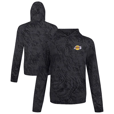 Men's Levelwear Black Los Angeles Lakers Platform Pullover Hoodie