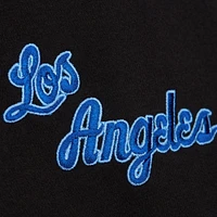 Men's Mitchell & Ness  Black Los Angeles Lakers Hardwood Classics Blackout Collection Pullover Hoodie