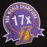 Men's Mitchell & Ness  Black Los Angeles Lakers Hardwood Classics Blackout Collection Pullover Hoodie
