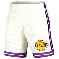 Men's Mitchell & Ness Cream Los Angeles Lakers Chainstitched Swingman Shorts
