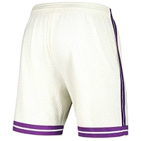 Men's Mitchell & Ness Cream Los Angeles Lakers Chainstitched Swingman Shorts