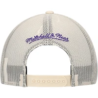 Men's Mitchell & Ness Cream Los Angeles Lakers Trucker Adjustable Hat