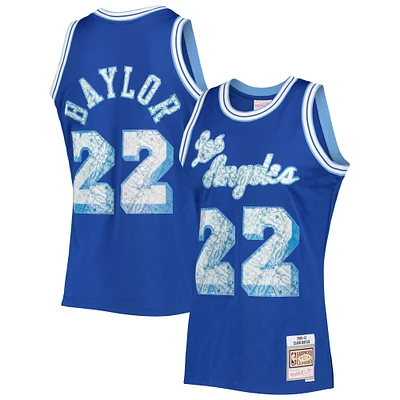 Maillot pour homme Mitchell & Ness Elgin Baylor Royal Los Angeles Lakers 1996/97 Hardwood Classics NBA 75e anniversaire Diamond Swingman
