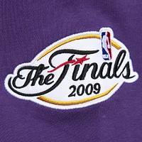 Sweat-shirt à capuche gris chiné pour homme Mitchell & Ness Los Angeles Lakers Hardwood Classics All Over 4.0