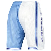 Men's Mitchell & Ness Powder Blue/White Los Angeles Lakers Hardwood Classics 1996 Split Swingman Shorts