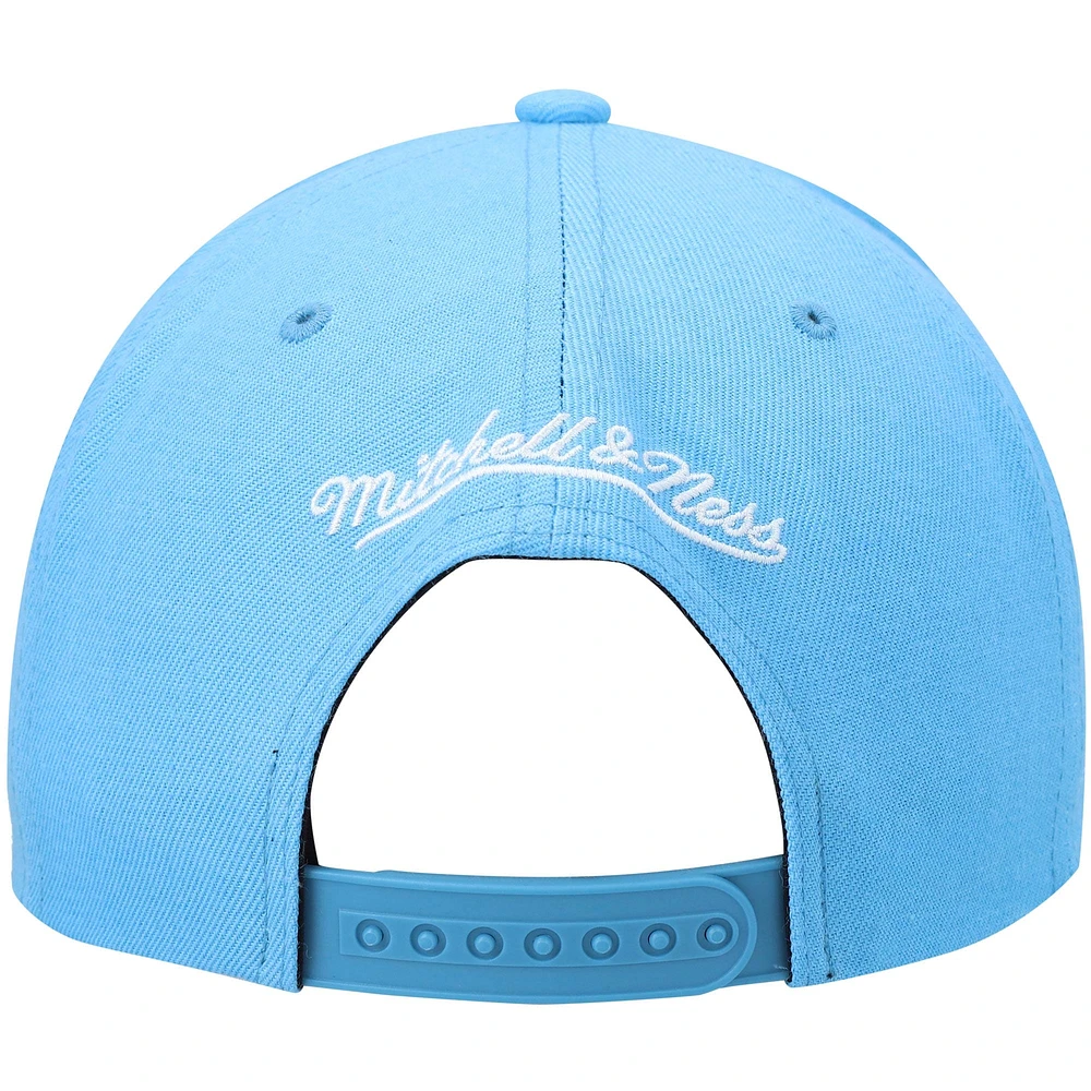 Casquette pour homme Mitchell & Ness Powder Blue Los Angeles Lakers Hardwood Classics Team Ground 2.0 Snapback