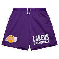 Men's Mitchell & Ness Purple Los Angeles Lakers Hardwood Classics Gameday Mesh Shorts