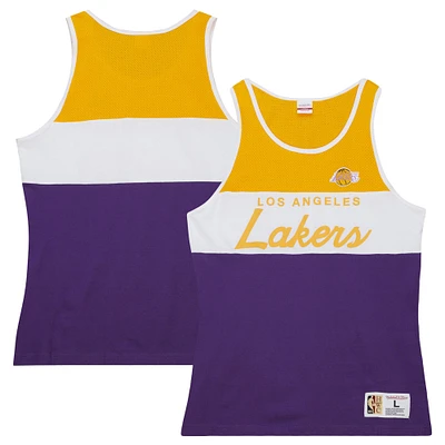 Débardeur violet Mitchell & Ness Los Angeles Lakers Special Script pour hommes