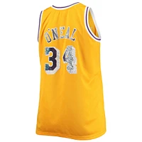 Men's Mitchell & Ness Shaquille O'Neal Gold Los Angeles Lakers Big Tall 1996-97 NBA 75th Anniversary Diamond Swingman Jersey