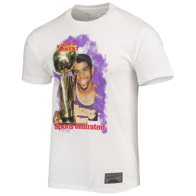 T-shirt de joueur blanc des Lakers Los Angeles Mitchell & Ness x Sports Illustrated Magic Johnson pour hommes