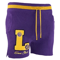 Men's NBA x Keiser Clark Purple/Gold Los Angeles Lakers No Caller ID Knit Shorts