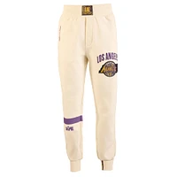Men's NBA x Two Hype  Cream Los Angeles Lakers Culture & Hoops Collection Premium Jogger Pants