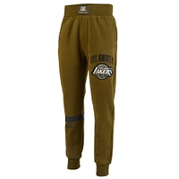 Men's NBA x Two Hype  Olive Los Angeles Lakers Culture & Hoops Collection Premium Jogger Pants