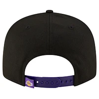 Men's New Era Black/Purple Los Angeles Lakers Sport Night Splatter 2-Tone 9FIFTY Snapback Hat