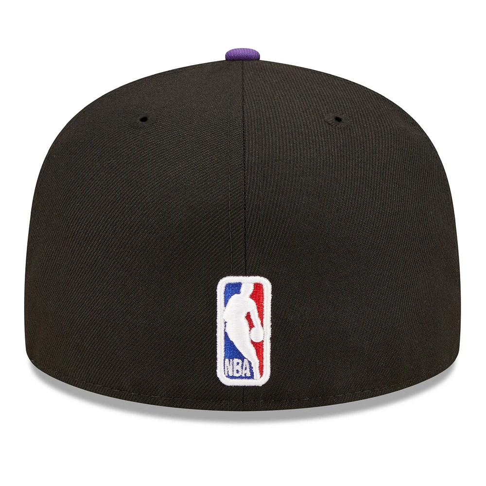 Men's New Era Black/Purple Los Angeles Lakers Tip Off 59FIFTY Fitted - Hat