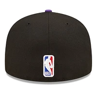 Men's New Era Black/Purple Los Angeles Lakers Tip Off 59FIFTY Fitted - Hat