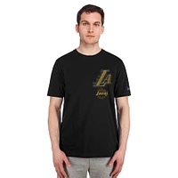 Men's New Era  Black Los Angeles Lakers 2024/25 City Edition Chenille Heavyweight T-Shirt