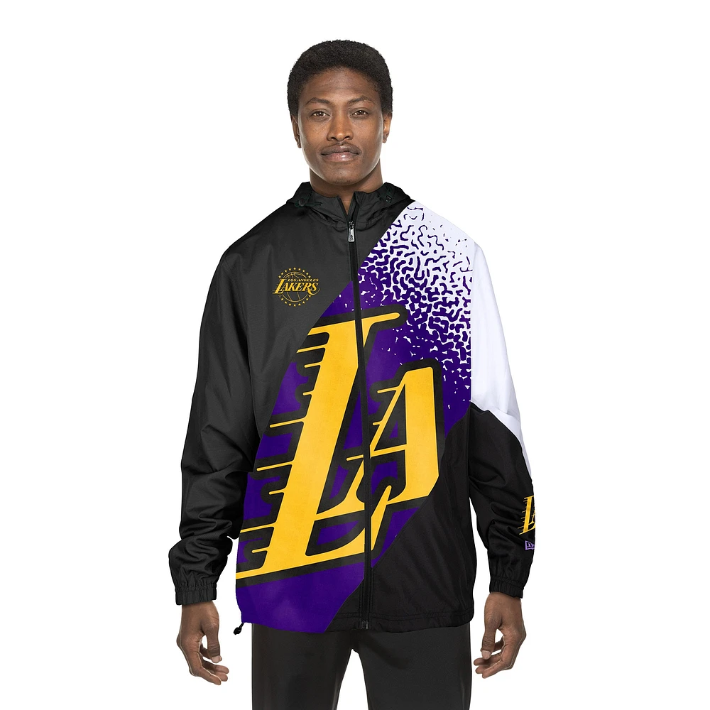 Men's New Era  Black Los Angeles Lakers 2024/25 City Edition Full-Zip Windbreaker Jacket