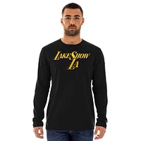 Men's New Era  Black Los Angeles Lakers 2024/25 City Edition Long Sleeve T-Shirt