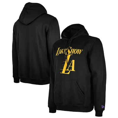 Men's New Era  Black Los Angeles Lakers 2024/25 City Edition Pullover Hoodie