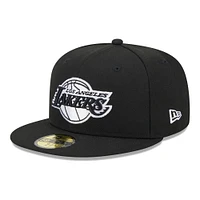Men's New Era Black Los Angeles Lakers 59FIFTY Fitted Hat