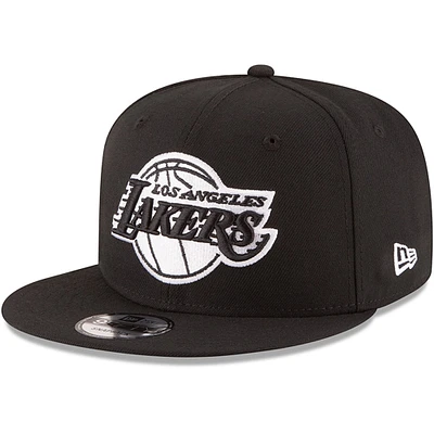 Casquette ajustable Snapback 9FIFTY avec logo noir et blanc Los Angeles Lakers New Era pour homme