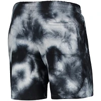 Men's New Era Black Los Angeles Lakers Fleece Tie-Dye Shorts