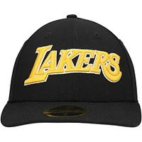 Men's New Era Black Los Angeles Lakers Team Low Profile 59FIFTY Fitted Hat