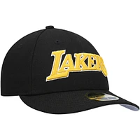 Men's New Era Black Los Angeles Lakers Team Low Profile 59FIFTY Fitted Hat