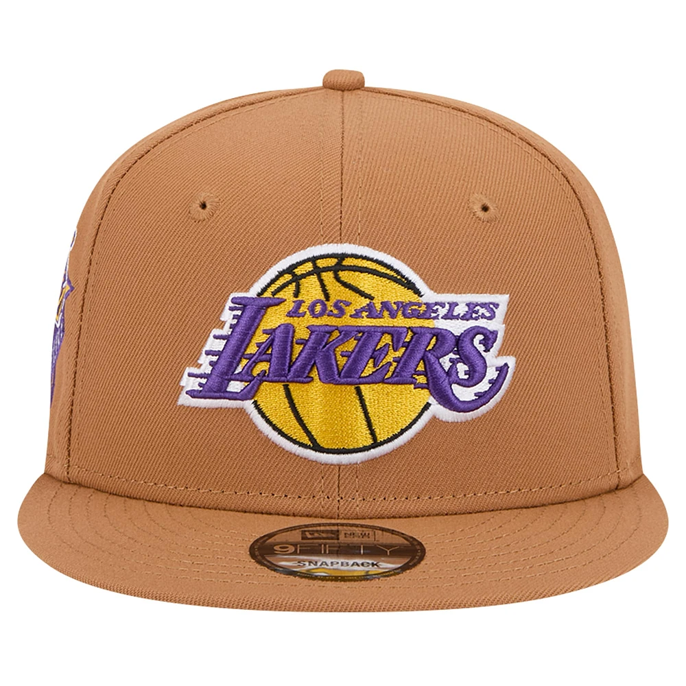 Men's New Era Brown Los Angeles Lakers Color Pack 9FIFTY Snapback Hat