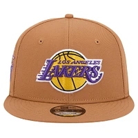 Men's New Era Brown Los Angeles Lakers Color Pack 9FIFTY Snapback Hat