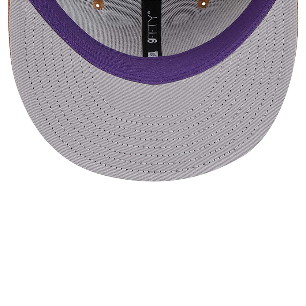 Men's New Era Brown Los Angeles Lakers Color Pack 9FIFTY Snapback Hat