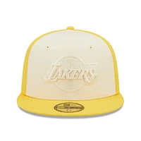 Men's New Era Cream/Gold Los Angeles Lakers Cork Two-Tone 59FIFTY - Fitted Hat