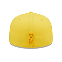 Men's New Era Cream/Gold Los Angeles Lakers Cork Two-Tone 59FIFTY - Fitted Hat