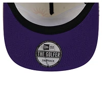 Men's New Era Cream Los Angeles Lakers Lunar Golfer Snapback Hat