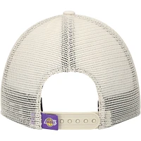 Casquette ajustable 9TWENTY crème pour hommes des Los Angeles Lakers Rough Edge Logo Trucker New Era