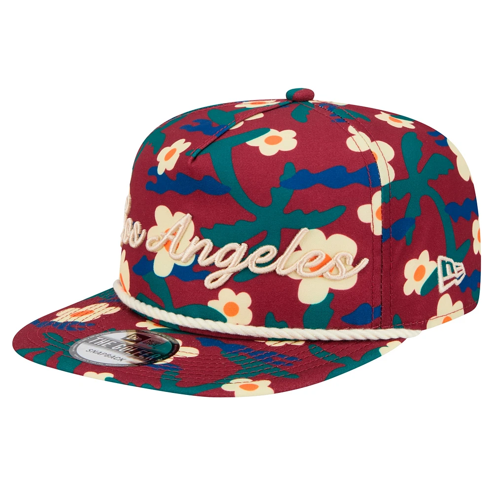 Casquette de golf à imprimé floral Los Angeles Lakers Vacation de New Era pour homme