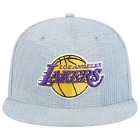 Casquette Snapback 9FIFTY Snapback en denim injecté Los Angeles Lakers New Era Denim pour hommes