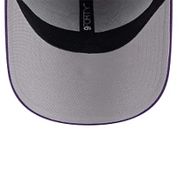 Men's New Era Heather Gray/Purple Los Angeles Lakers Active Digi-Tech Two-Tone 9FORTY Adjustable Hat