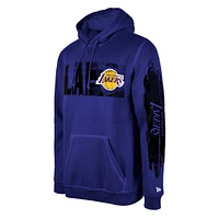 Men's New Era Los Angeles Lakers Purple Tip-Off Collection Pullover Hoodie