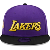 Men's New Era Purple/Black Los Angeles Lakers Jersey Hook Statement Edition 9FIFTY Snapback Hat
