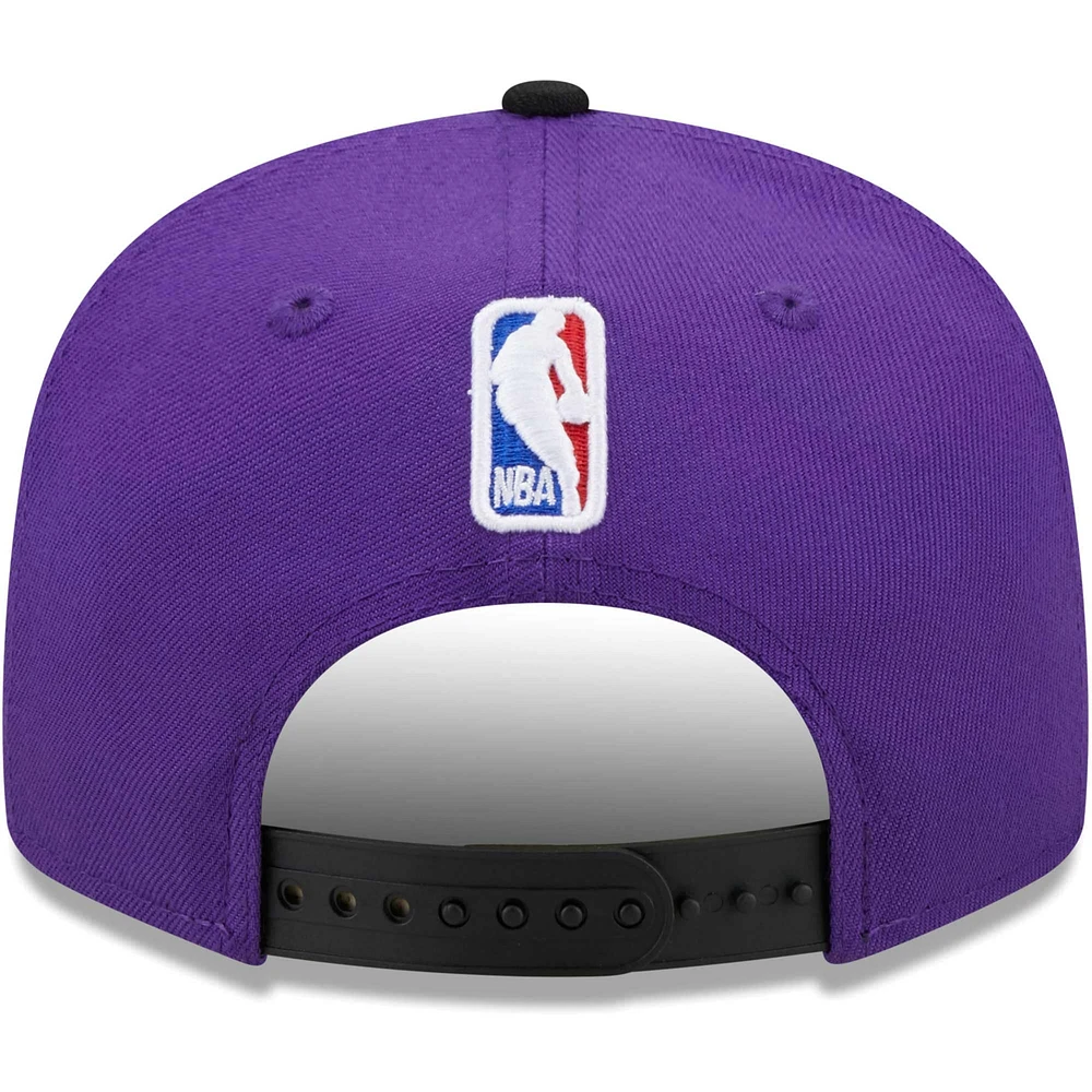 Men's New Era Purple/Black Los Angeles Lakers Jersey Hook Statement Edition 9FIFTY Snapback Hat
