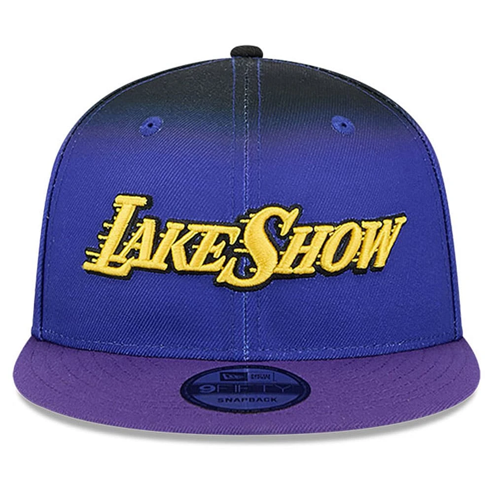 Casquette snapback 9FIFTY Los Angeles Lakers 2024/25 City Edition violette New Era pour homme