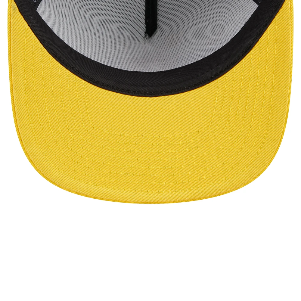 Men's New Era Purple Los Angeles Lakers Arch A-Frame Trucker 9FIFTY Snapback Hat