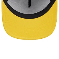 Men's New Era Purple Los Angeles Lakers Arch A-Frame Trucker 9FIFTY Snapback Hat