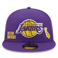 Men's New Era Purple Los Angeles Lakers Identity 59FIFTY Fitted - Hat