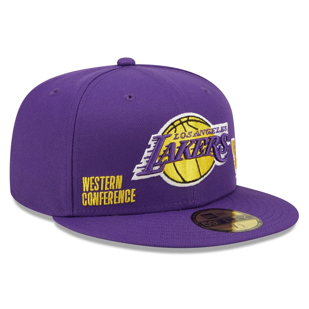 Men's New Era Purple Los Angeles Lakers Identity 59FIFTY Fitted - Hat